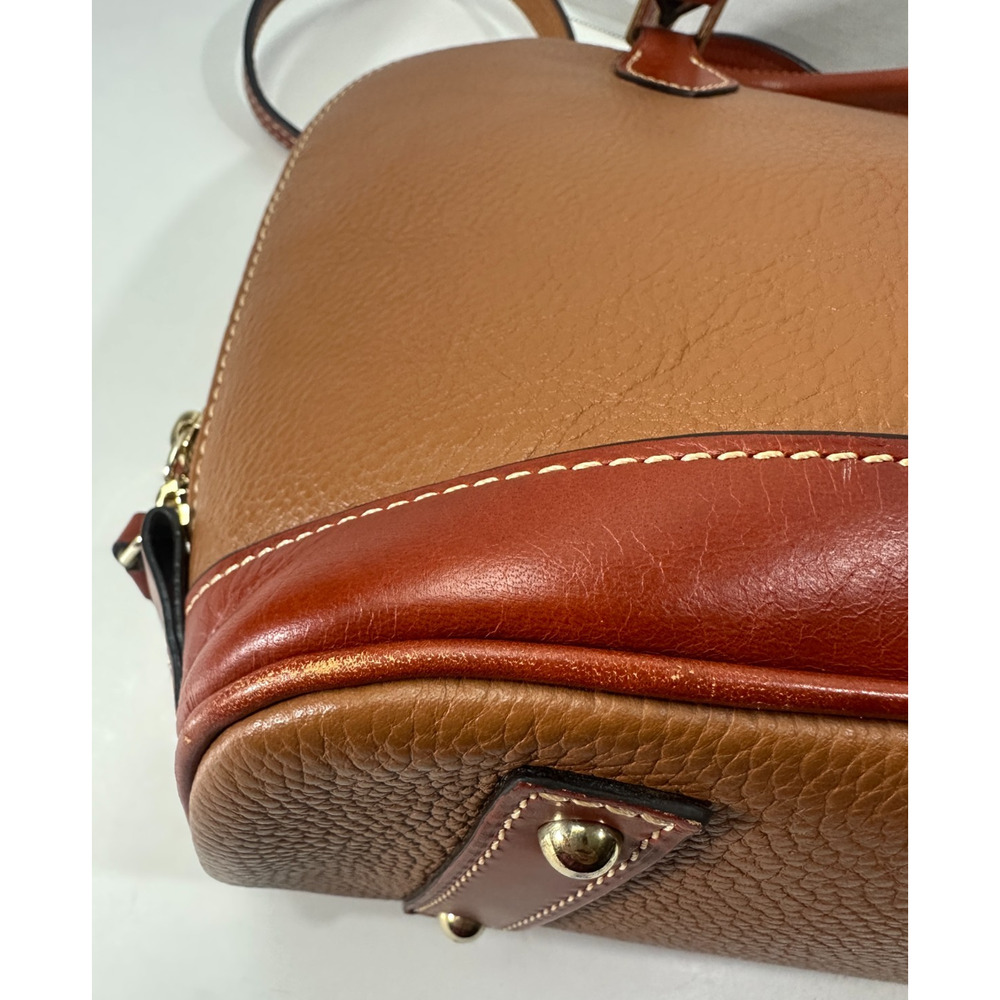 Dooney & Bourke Pebble Grain Zip Zip Satchel Tan Brown Purse Leather Handbag - Picture 12 of 16